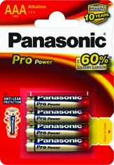 Baterie AAA Panasonic Pro Power LR03PPG/4BP (4 ks)