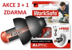 Chrániče sluchu Alpine WorkSafe SNR 23 dB 3+1 pár