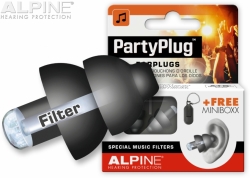 Špunty do uší Alpine PartyPlug Black -19 dB 1 pár