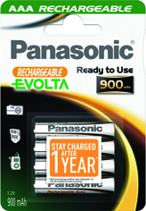 Panasonic Ready to Use EVOLTA AAA 900 HHR-4XXE/4BC