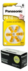 10 x baterie do sluchadel Panasonic PR230(10)/6LB