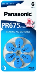 Baterie do sluchadel Panasonic PR675 (6 ks/BL)