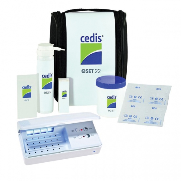 Cedis Care Bag eSET22 + elektrický UV vysoušeč na sluchadla Cedis e30.DUS