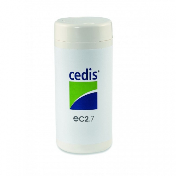 Cedis eC2.7 - čisticí ubrousky na ušní tvarovky a špunty do uší; zásobník 90 kusů
