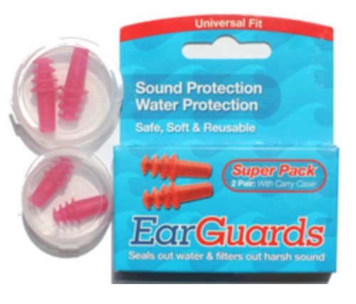 Univerzální patentované špunty do uší EarGuards™ na plavání i proti hluku - 1 x pro děti + 1 x pro dospělé