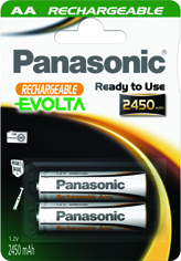 Nabíjecí baterie (akumulátory )  Panasonic Evolta Ready to use 2450 HHR-3XXE/2BC