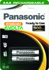 Nabíjecí baterie (akumulátory ) Panasonic Evolta 900 HHR-4XXE/2BC Ready to use