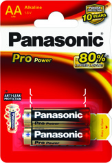 Fotografie PANASONIC Alkalické baterie Pro Power LR6PPG/2BP AA 1, 5V (Blistr 2ks) Panasonic