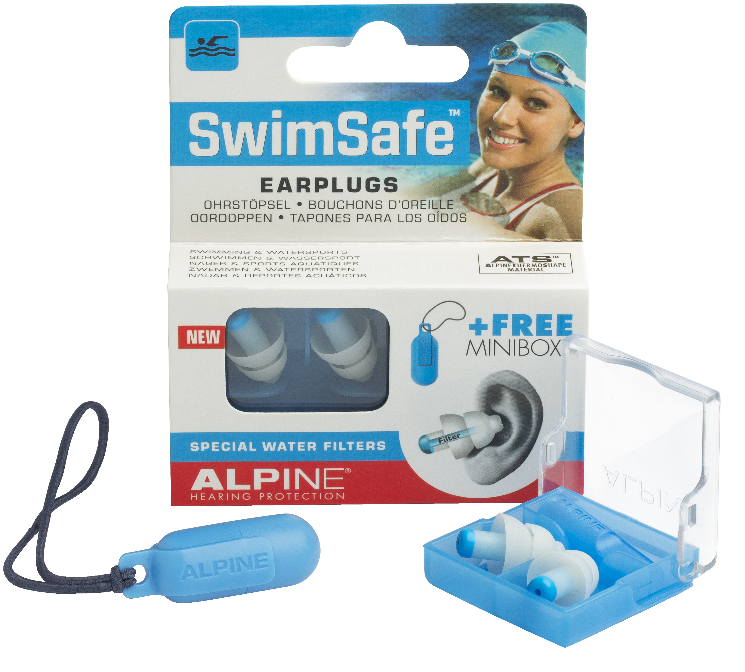 Plavecké ucpávky Alpine SwimSafe - špunty do uší pro plavce se kterými uslyšíte!