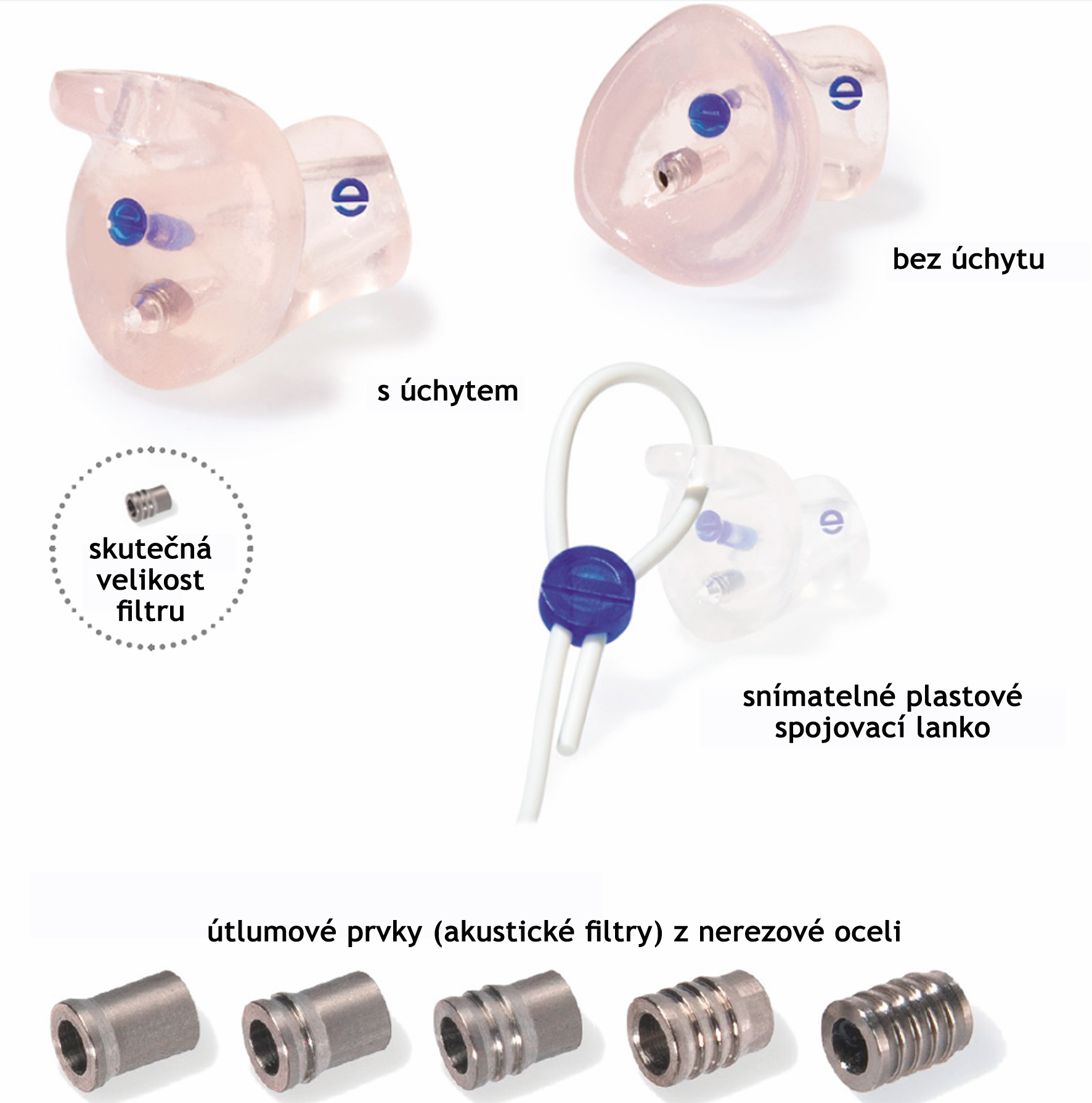 Špunty do uší na míru ePRO-X Silicone